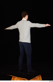  Tomas Salek black shoes blue trousers business clothing dressed grey sweater standing t-pose tie white t shirt whole body 0006.jpg